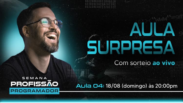 Aula surpresa com sorteio ao vivo